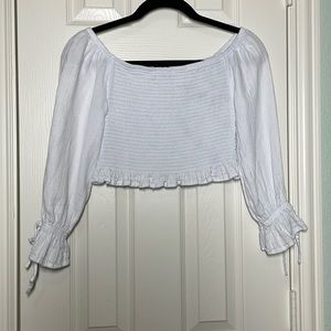 COTTON ON: White Off the Shoulder Cropped Blouse
